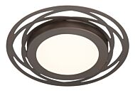 Deco Edge 1-Light LED Flushmount in Satin Bronze