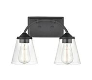 Millennium Josleen 2 Light Bathroom Vanity Light in Matte Black