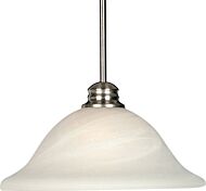 Maxim Lighting Essentials Marble Pendant in Satin Nickel