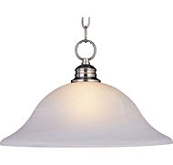 Maxim Lighting Essentials Marble Glass Pendant in Satin Nickel