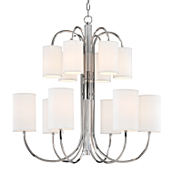 Hudson Valley Junius 12 Light Chandelier in Polished Nickel