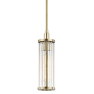 Hudson Valley Marley 14 Inch Pendant Light in Aged Brass