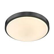 Gabi 1-Light LED Flush Mount Ceiling Light in Matte Black