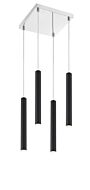 Z-Lite Forest 4-Light Chandelier In Matte Black