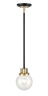 Millennium Pendant Light in Matte Black and Modern Gold