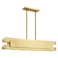 Varick 5-Light Linear Chandelier in Satin Brass