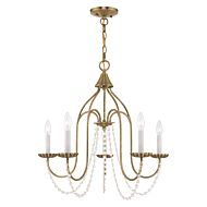 Alessia 5-Light Chandelier in Antique Brass