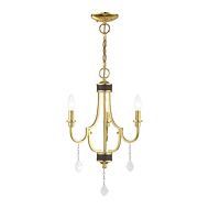 Glendale 3-Light Mini Chandelier in Polished Brass w with Bronzes