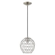 Geometrix 1-Light Mini Pendant in Brushed Nickel