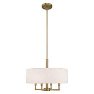 Monroe 4-Light Pendant in Antique Brass