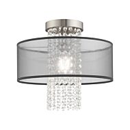 Bella Vista 1-Light Ceiling Mount in Brushed Nickel