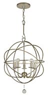 Crystorama Solaris 5 Light 19 Inch Mini Chandelier in Olde Silver