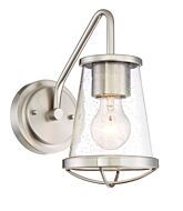 Darby 1-Light Wall Sconce in Satin Platinum