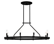 Fiora 8-Light Linear Chandelier in Black