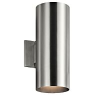 Kichler Signature 2 Light Medium Outdoor Wall in Brushed Aluminum