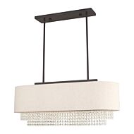 Carlisle 3-Light Linear Chandelier in English Bronze