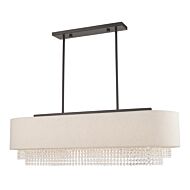 Carlisle 5-Light Linear Chandelier in English Bronze