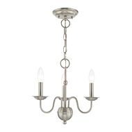 Windsor 3-Light Mini Chandelier in Brushed Nickel