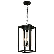 Walker Hill 3-Light Outdoor Pendant in Matte Black