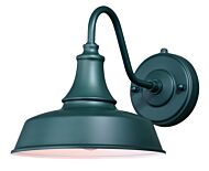 Dorado 1-Light Outdoor Wall Mount in Hunter Green and White