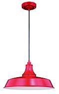 Dorado 1-Light Outdoor Pendant in Red and White