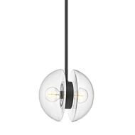 Kert 2-Light Pendant in Black Brass