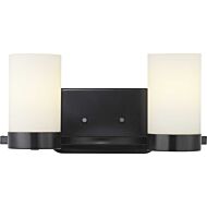 Elevate 2-Light Bathroom Vanity Light in Black