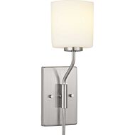 Tobin 1-Light Wall Bracket in Brushed Nickel