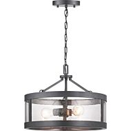 Gresham 3-Light Semi-Flush Convertible in Graphite