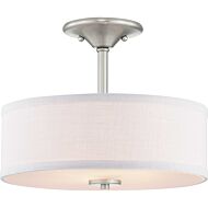 Inspire 2-Light Semi-Flush Mount in Brushed Nickel