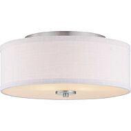 Inspire 2-Light Flush Mount in Brushed Nickel