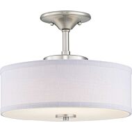 Inspire LED 1-Light LED Semi-Flush in Brushed Nickel