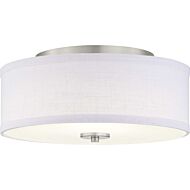 Inspire LED 1-Light LED Semi-Flush in Brushed Nickel