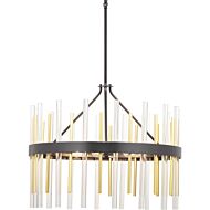 Orrizo 6-Light Chandelier in Black