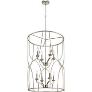 Landree 8-Light Foyer Pendant in Silver Ridge