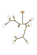 Cavoli 9-Light Pendant in Light Antique Brass