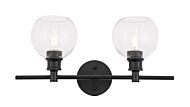 Collier 2-Light Wall Sconce in Black