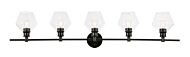 Gene 5-Light Wall Sconce in Black