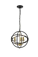 Octavia 3-Light Pendant in brass