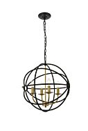 Octavia 4-Light Pendant in brass