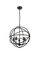 Octavia 5-Light Pendant in dark brown