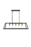 Resolute 5-Light Pendant in brass