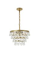 Kora 5-Light Pendant in Brass