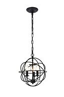 Wallace 3-Light Pendant in Matte Black