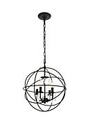 Wallace 4-Light Pendant in Matte Black