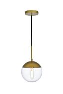 Eclipse 1-Light Pendant in Brass