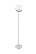 Eclipse 1-Light Floor Lamp in Chrome