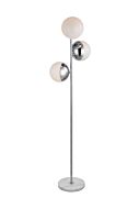 Eclipse 3-Light Floor Lamp in Chrome