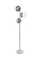 Eclipse 3-Light Floor Lamp in Chrome