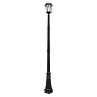 Victorian Bulb Solar Lamp Series 1-Light LED Post Mount in Black